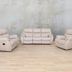 Cairo 3+2+1 Leather Recliner Suite -Available on Special Order Plan Only Leather Recliner Leather Gallery Grey 