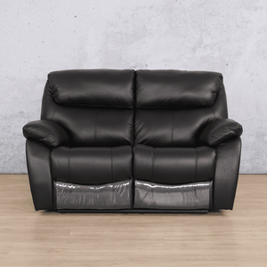 Cairo 2 Seater Leather Recliner Leather Recliner Leather Gallery Black 