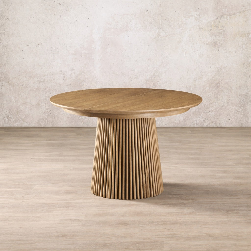 Campbell Dining Table - Natural | dining table, wood dining table, round dining table 