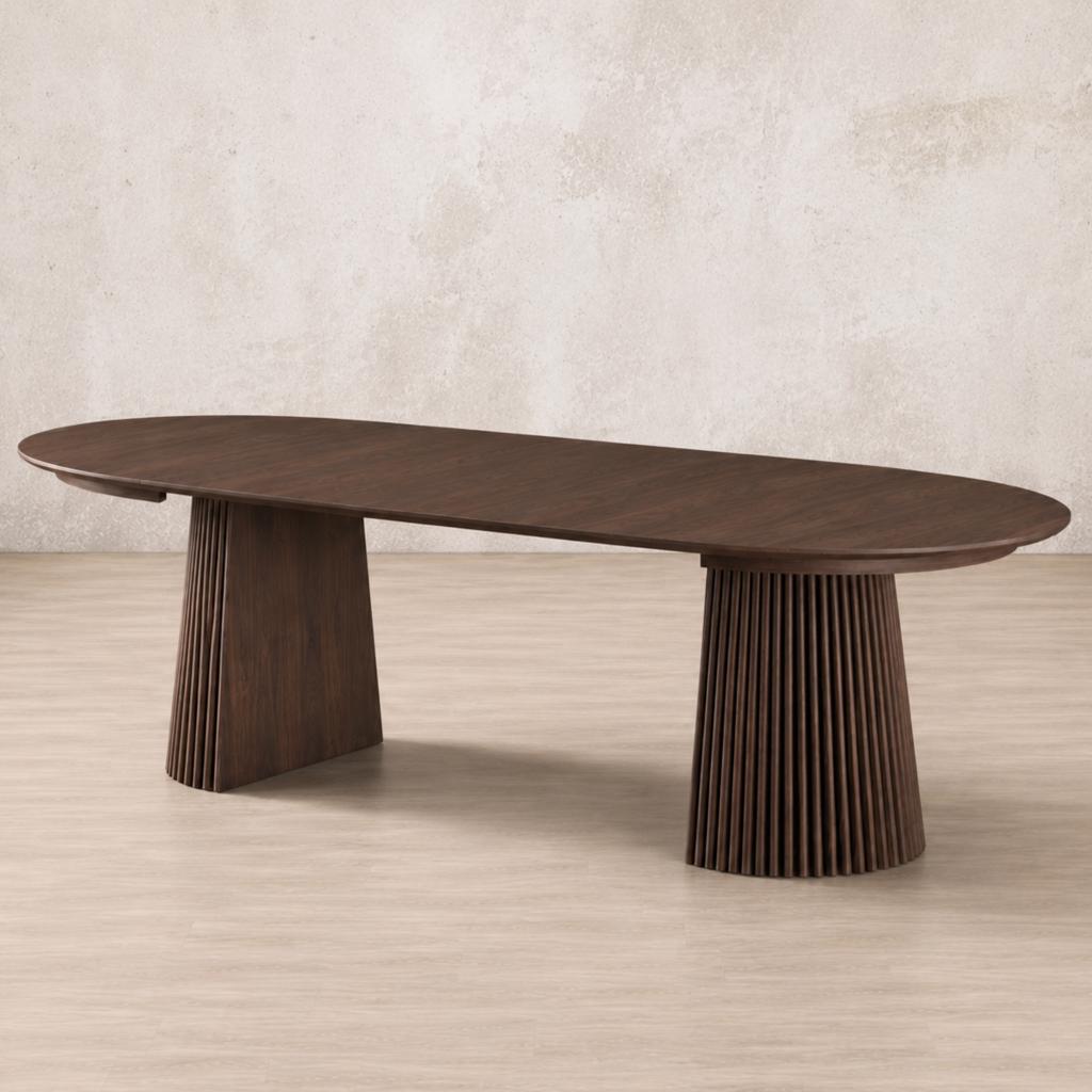 Campbell Dining Table  - Walnut | Leather Gallery