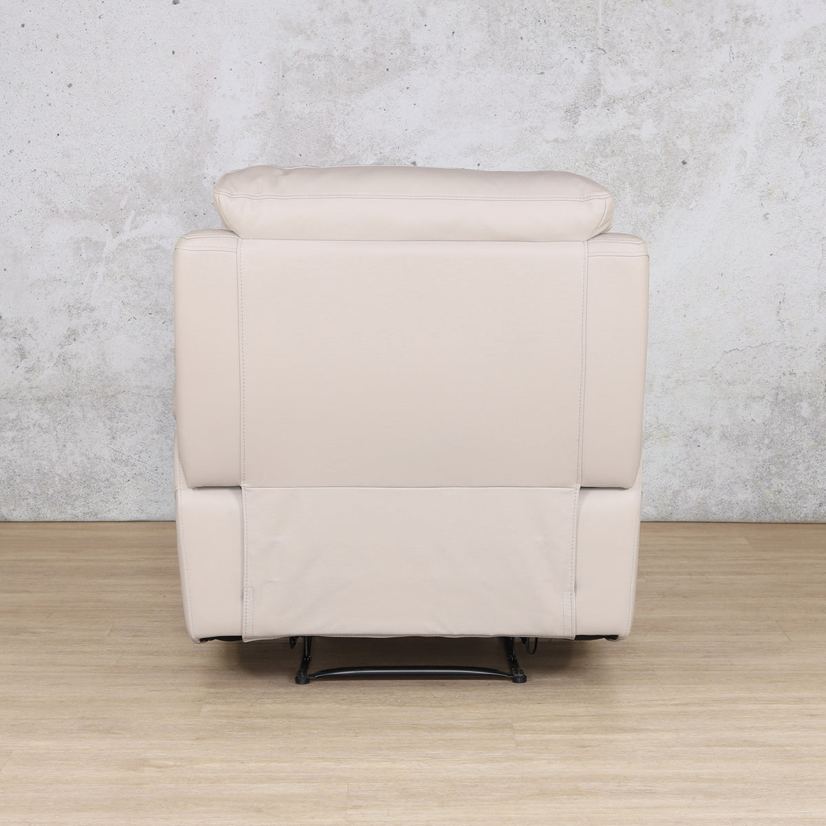 Capri 1 Seater Leather Recliner - Grey - Leather Gallery