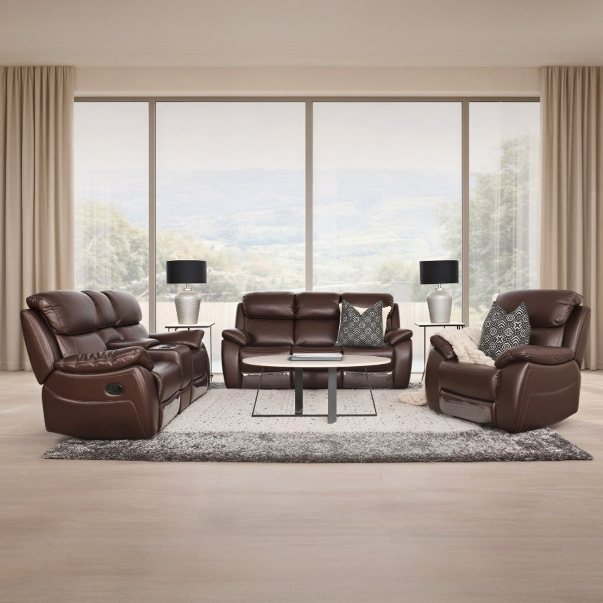 Capri 3+2+1 Leather Recliner Home Theatre Suite