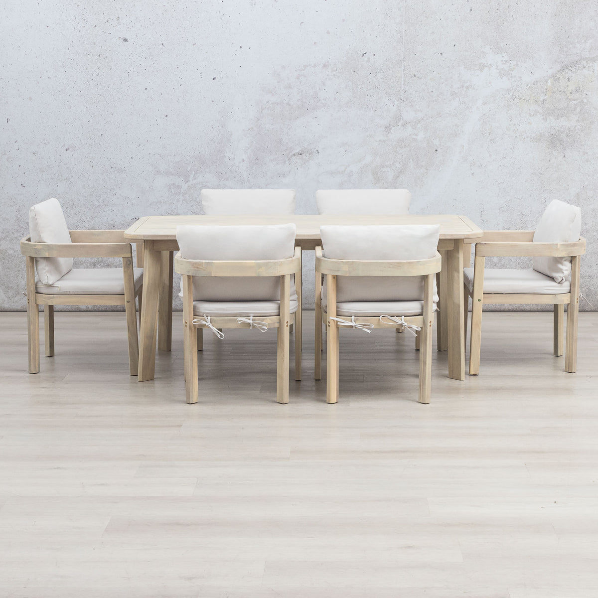 Carenero Natural Ash Frame Oatmeal Dining Set