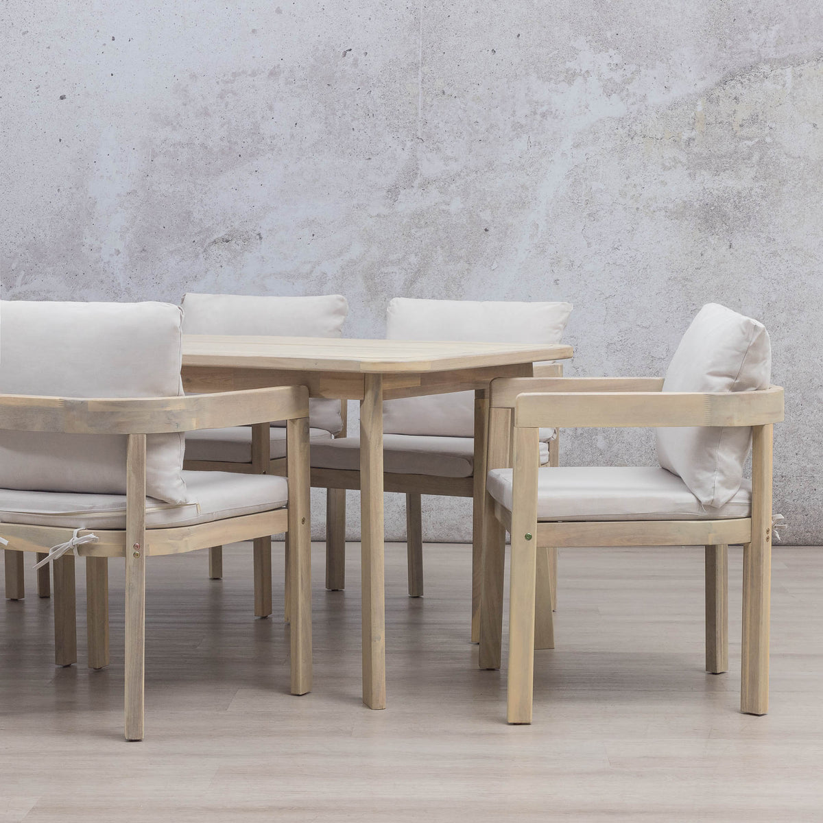 Carenero Natural Ash Frame Oatmeal Dining Set