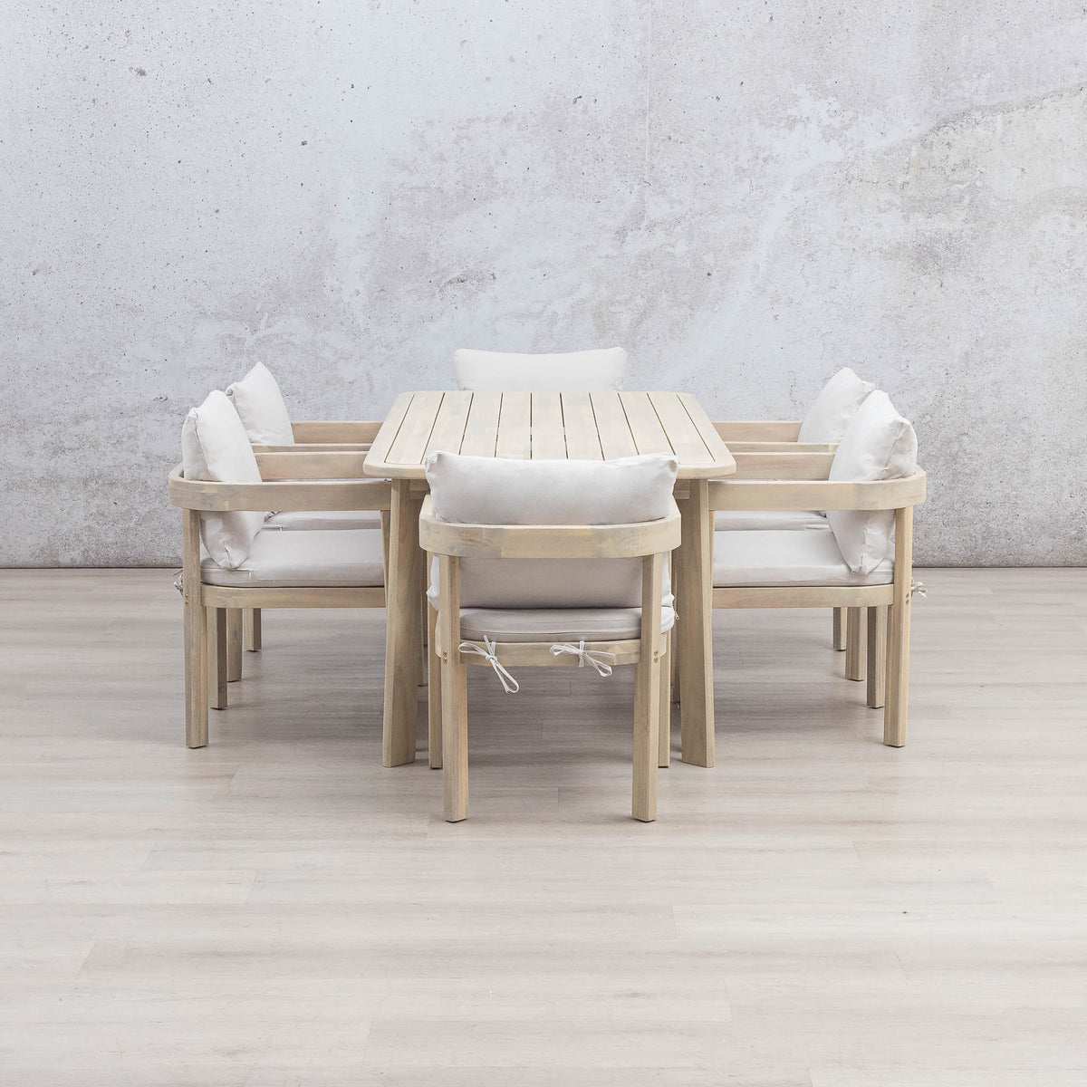 Carenero Natural Ash Frame Oatmeal Dining Set