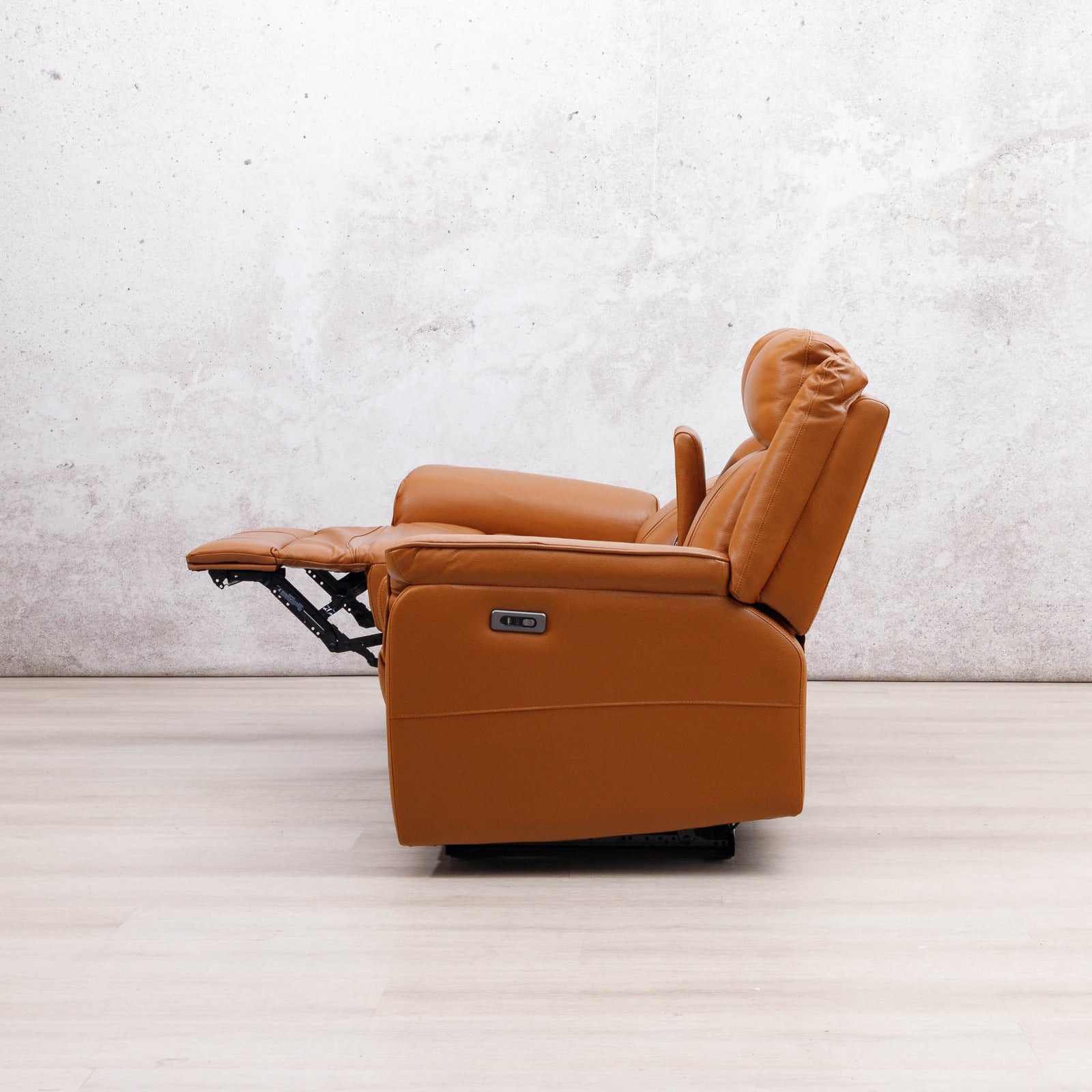Carter 2 Seater Home Theatre Leather Recliner - Tan - Leather Recliner