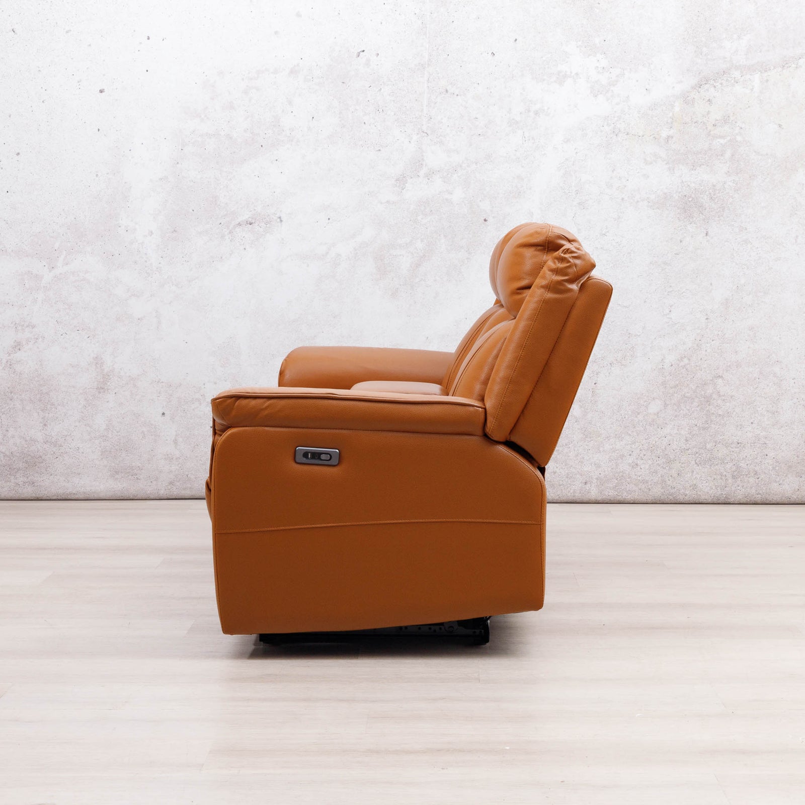 Carter 2 Seater Home Theatre Leather Recliner - Tan - Leather Recliner