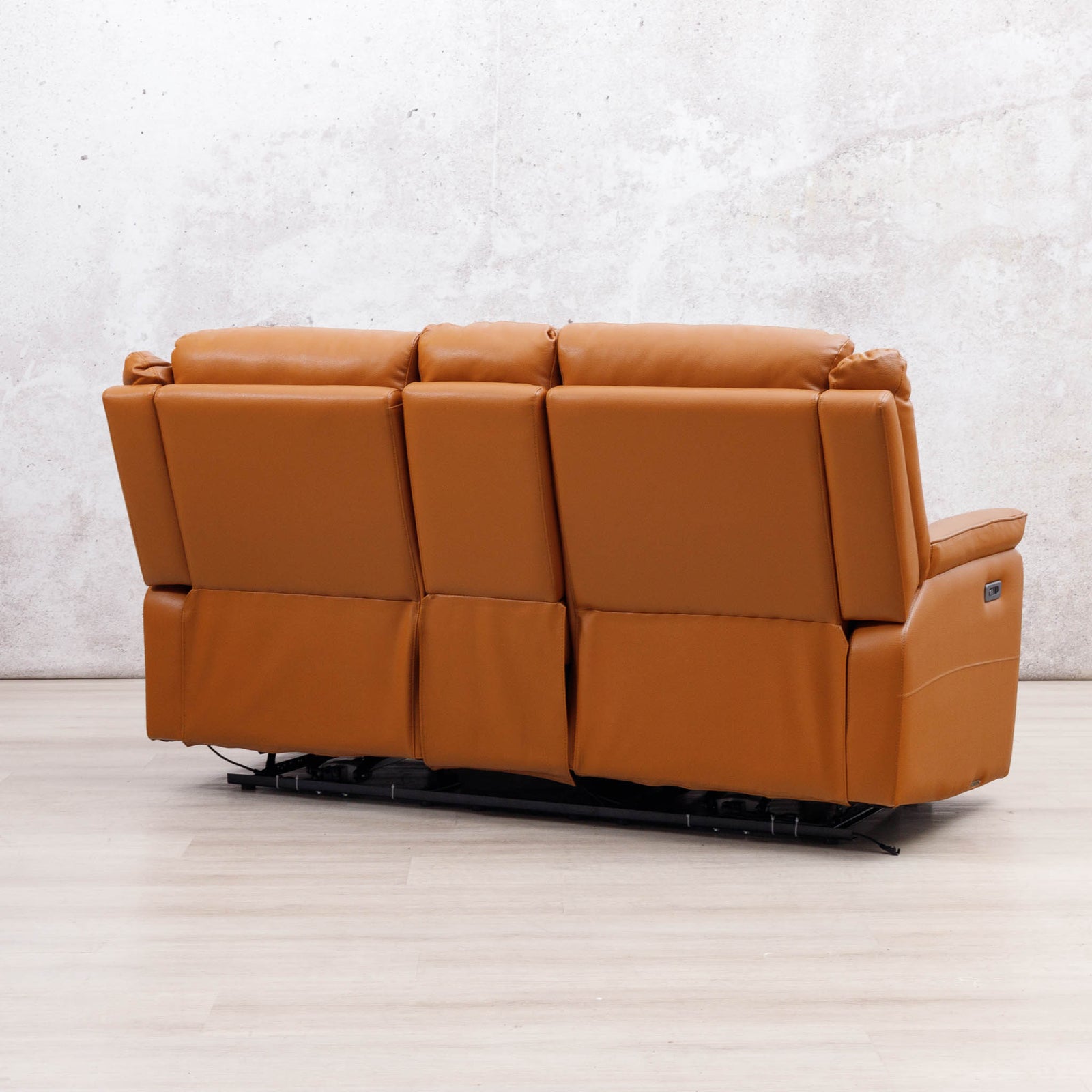 Carter 2 Seater Home Theatre Leather Recliner - Tan - Leather Recliner