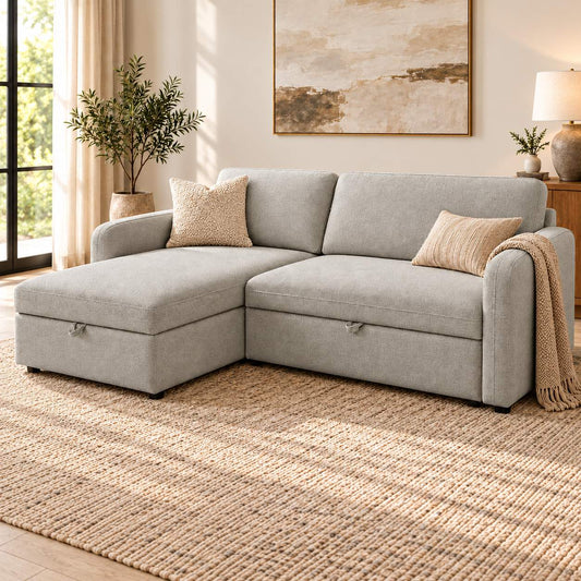 Catalina Fabric Chaise Sectional Couch  - LHF