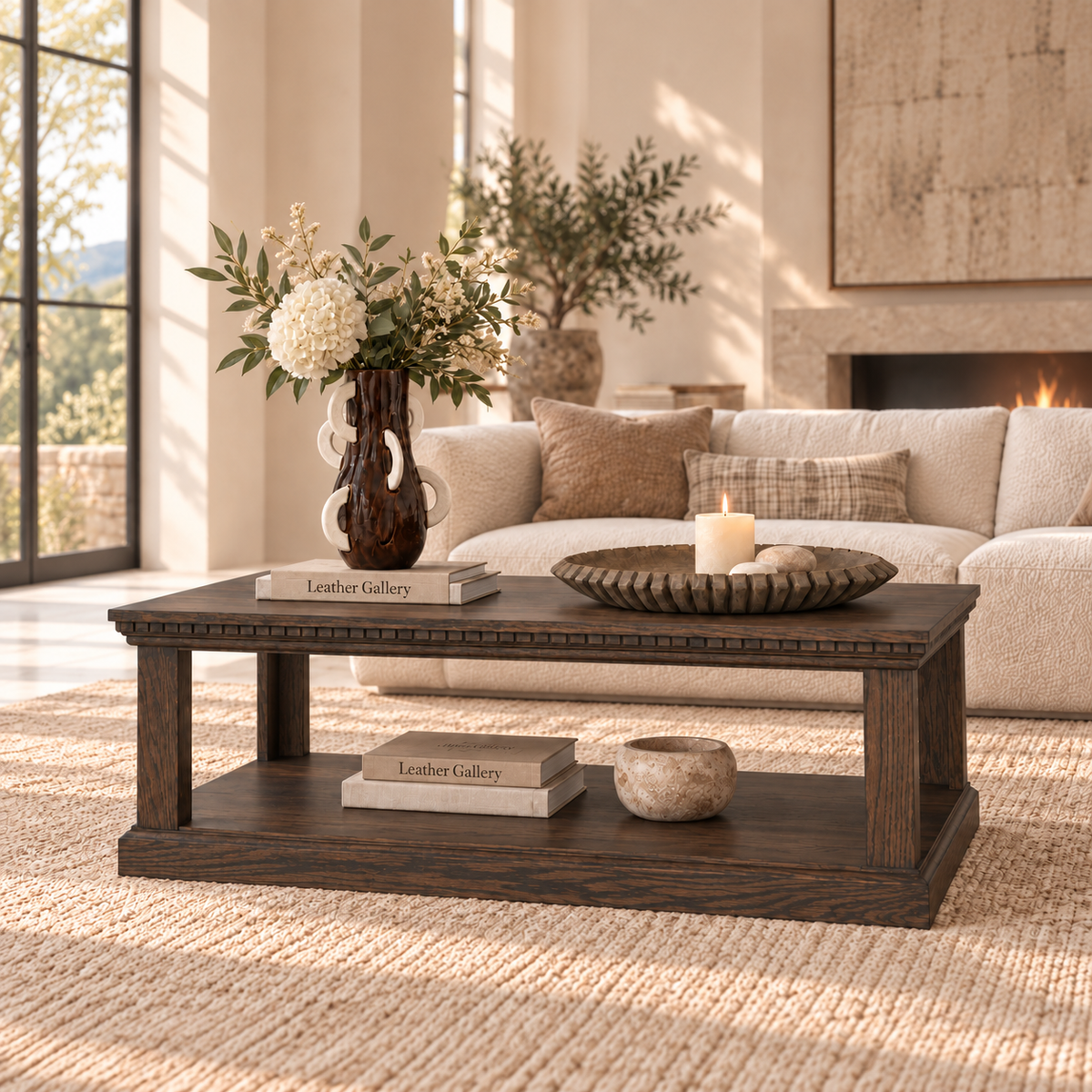 Charleston Coffee Table - 1200 - Antique Chocolate - Antique Chocolate - Coffee Table