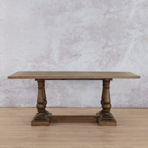 Charlotte Wood Dining Table - 2.4M / 8 or 10 Seater Dining Table Leather Gallery 