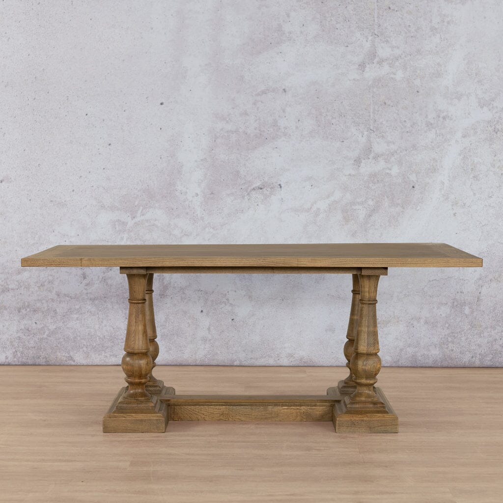 Charlotte Wood Dining Table - 2.4M / 8 or 10 Seater Dining Table Leather Gallery 