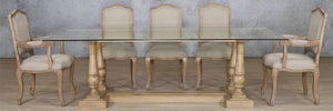 Charlotte Glass Top & Duke 8 Seater Dining Set Dining room set Leather Gallery 
