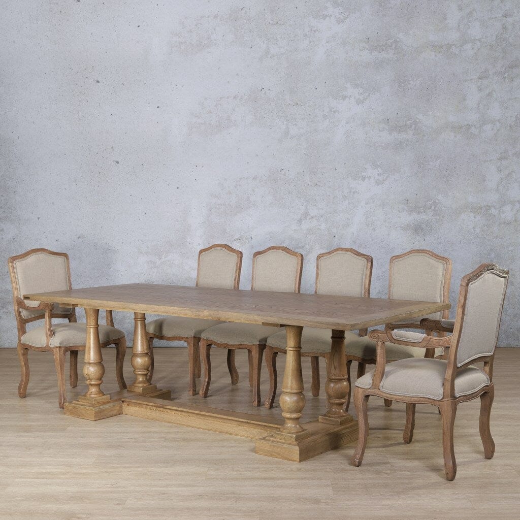 Charlotte Wood Top & Duke 10 Seater Dining Set Dining room set Leather Gallery 