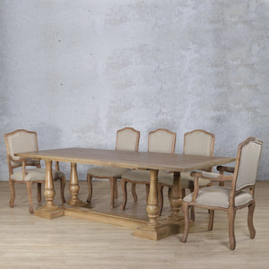 Charlotte Wood Top & Duke 8 Seater Dining Set Dining room set Leather Gallery 