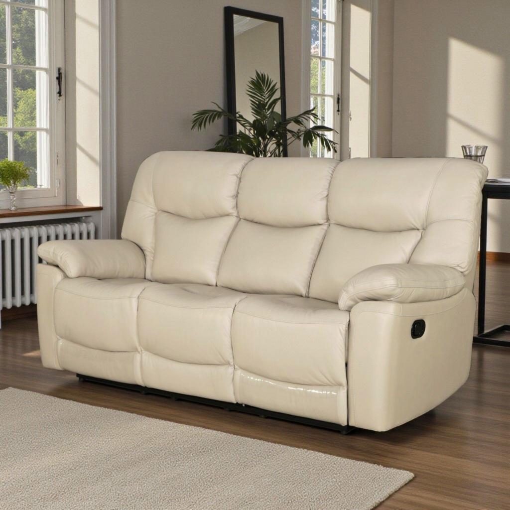 Chester 3 Seater Leather Recliner