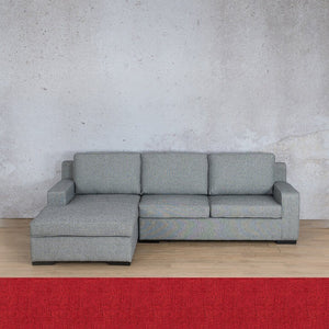 Rome Fabric Sofa Chaise Sectional - LHF Fabric Corner Suite Leather Gallery Delicious Cherry 