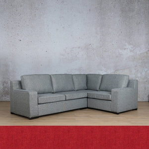 Rome Fabric L-Sectional 4 Seater - RHF Fabric Corner Suite Leather Gallery Delicious Cherry 