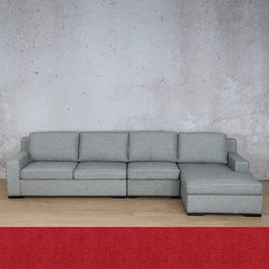 Rome Fabric Sofa Chaise Modular Sectional - RHF Fabric Corner Suite Leather Gallery Delicious Cherry 