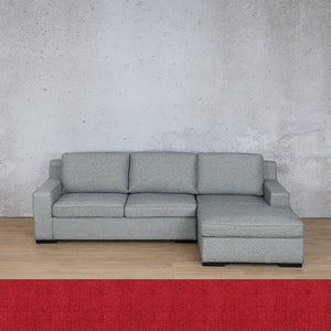 Rome Fabric Sofa Chaise Sectional - RHF Fabric Corner Suite Leather Gallery Delicious Cherry 