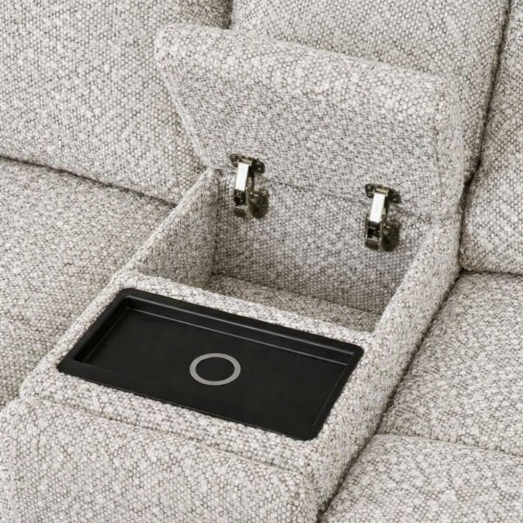 HOME THEATRE CONSOLE WITH WIRELESS CHARGING & CUPHOLDERS
