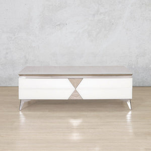 Brooklyn Coffee Table - White & Silver Coffee Table Leather Gallery White & Silver 