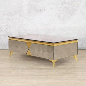 Brooklyn Coffee Table - Black & Gold Coffee Table Leather Gallery 