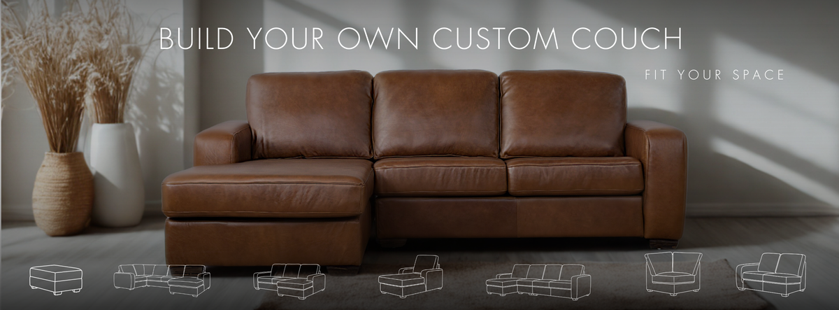 Custom leather couches