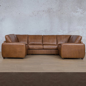 Stanford Leather U-Sofa Leather Sectional Leather Gallery Country Ox Blood 