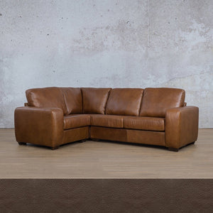 Stanford Leather L-Sectional 4 Seater - LHF Leather Sectional Leather Gallery Country Ox Blood 