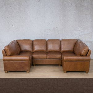 Salisbury Leather U-Sofa Sectional Leather Sectional Leather Gallery Country Ox Blood 