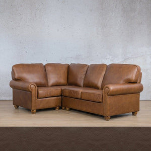 Salisbury Leather L-Sectional 4 Seater - LHF Leather Sectional Leather Gallery Country Ox Blood 