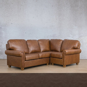 Salisbury Leather L-Sectional 4 Seater - RHF Leather Sectional Leather Gallery Country Ox Blood 