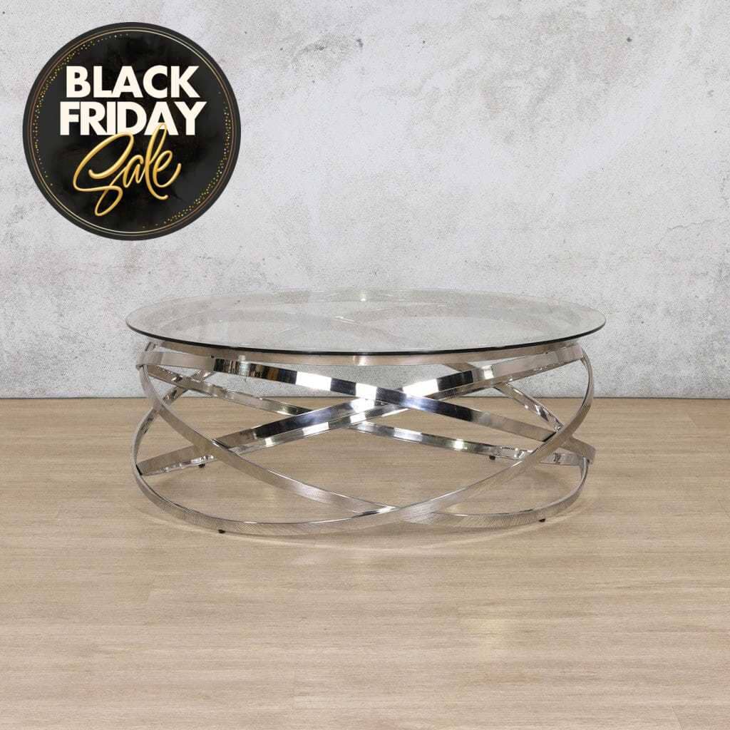 Crystal Glass Coffee Table in Silver Coffee Table Leather Gallery CRYSTAL 