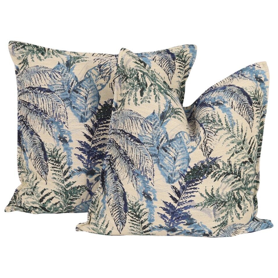 Deciduous Blues Cushion Cushion Leather Gallery 