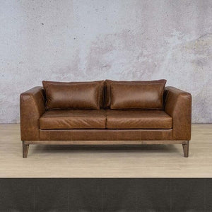 Willow 2-Seater Leather Sofa Leather Sofa Leather Gallery Czar Anthracite 