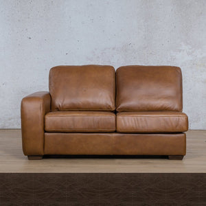 Stanford Leather 2 Seater LHF Leather Sofa Leather Gallery Czar Chocolate Full Foam 