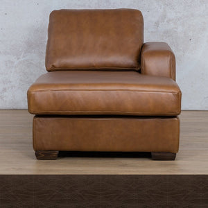 Stanford Leather Chaise RHF Leather Corner Sofa Leather Gallery Czar Chocolate Full Foam 