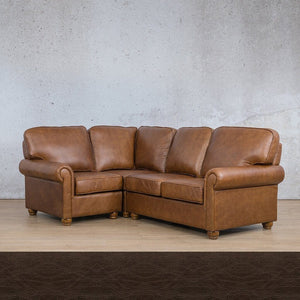 Salisbury Leather L-Sectional 4 Seater - LHF Leather Sectional Leather Gallery Czar Chocolate 
