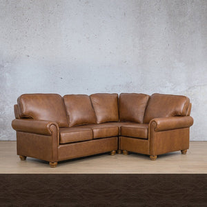 Salisbury Leather L-Sectional 4 Seater - RHF Leather Sectional Leather Gallery Czar Chocolate 