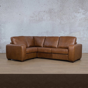 Stanford Leather L-Sectional 4 Seater - LHF Leather Sectional Leather Gallery Czar Ox Blood 