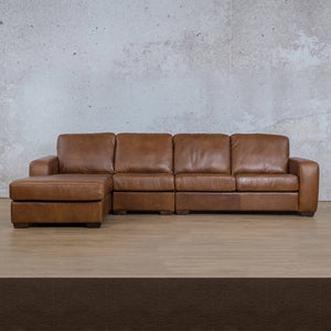 Stanford Leather Modular Sofa Chaise - LHF Leather Sectional Leather Gallery Czar Ox Blood 