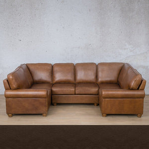 Salisbury Leather U-Sofa Sectional Leather Sectional Leather Gallery Czar Ox Blood 