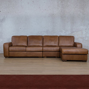 Stanford Leather Modular Sofa Chaise - RHF Fabric Sectional Leather Gallery Czar Ruby 