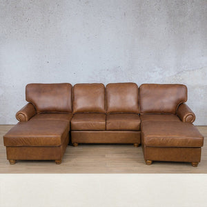 Salisbury Leather Sofa U-Chaise Sectional Leather Sectional Leather Gallery 