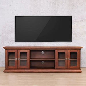 Dutch Saligna Walnut 1900 4 Door TV Unit