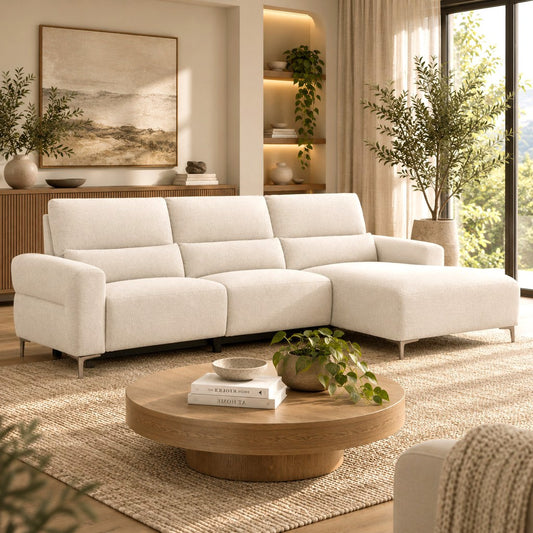 Dakota Fabric 3 Seater L Shape Couch - RHF