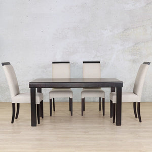 Urban Dining Set - 6 Seater - Dark Mahogany Dining room set Leather Gallery Dapple 