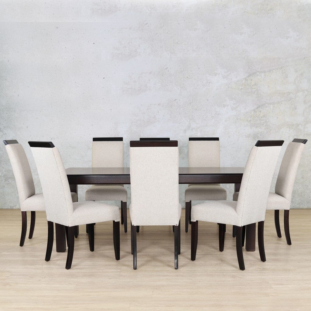 Urban Dining Set - 8 Seater - Dark Mahogany Dining room set Leather Gallery 