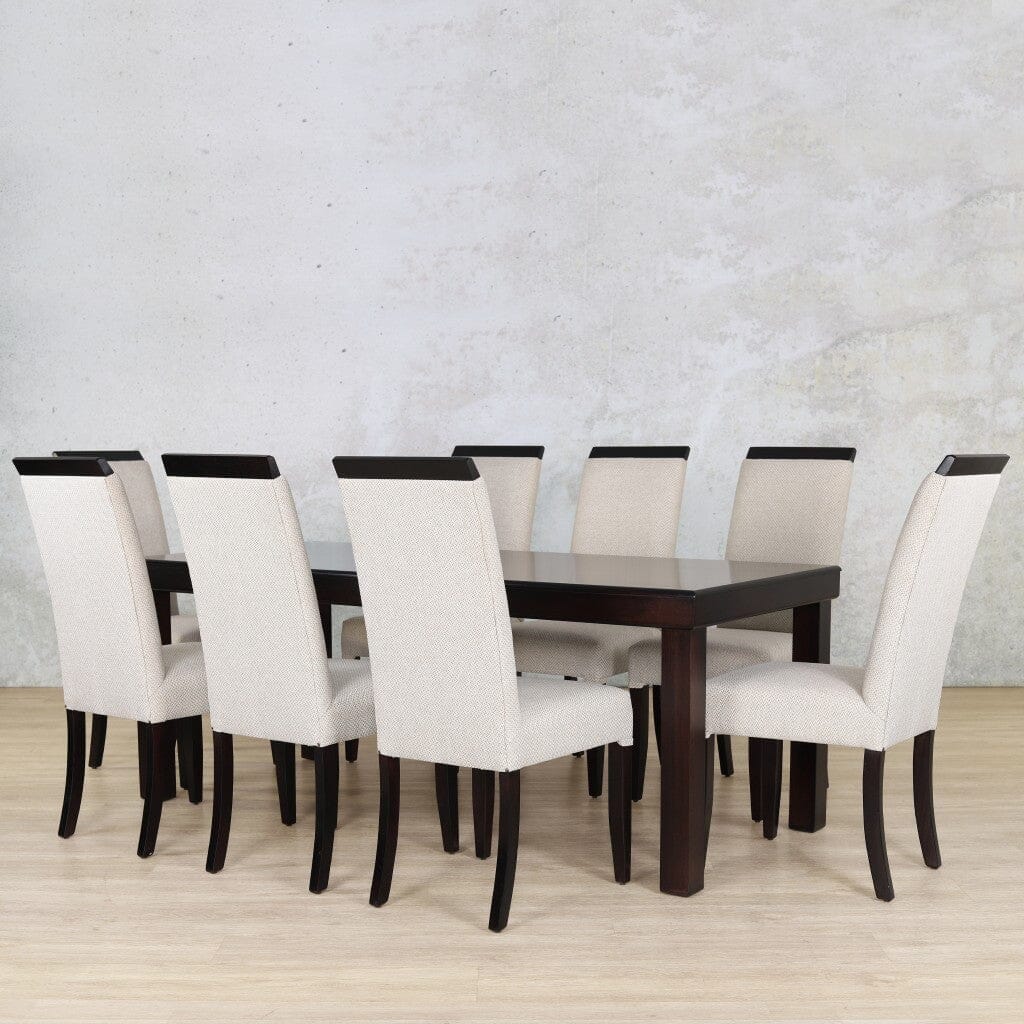 Urban Dining Set - 8 Seater - Dark Mahogany Dining room set Leather Gallery 